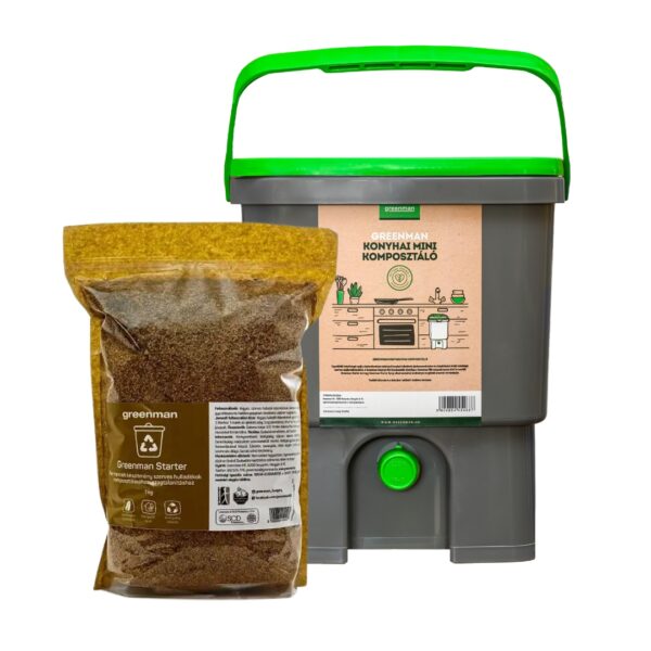 Greenman Konyhai Mini Komposztáló és Greenman Starter