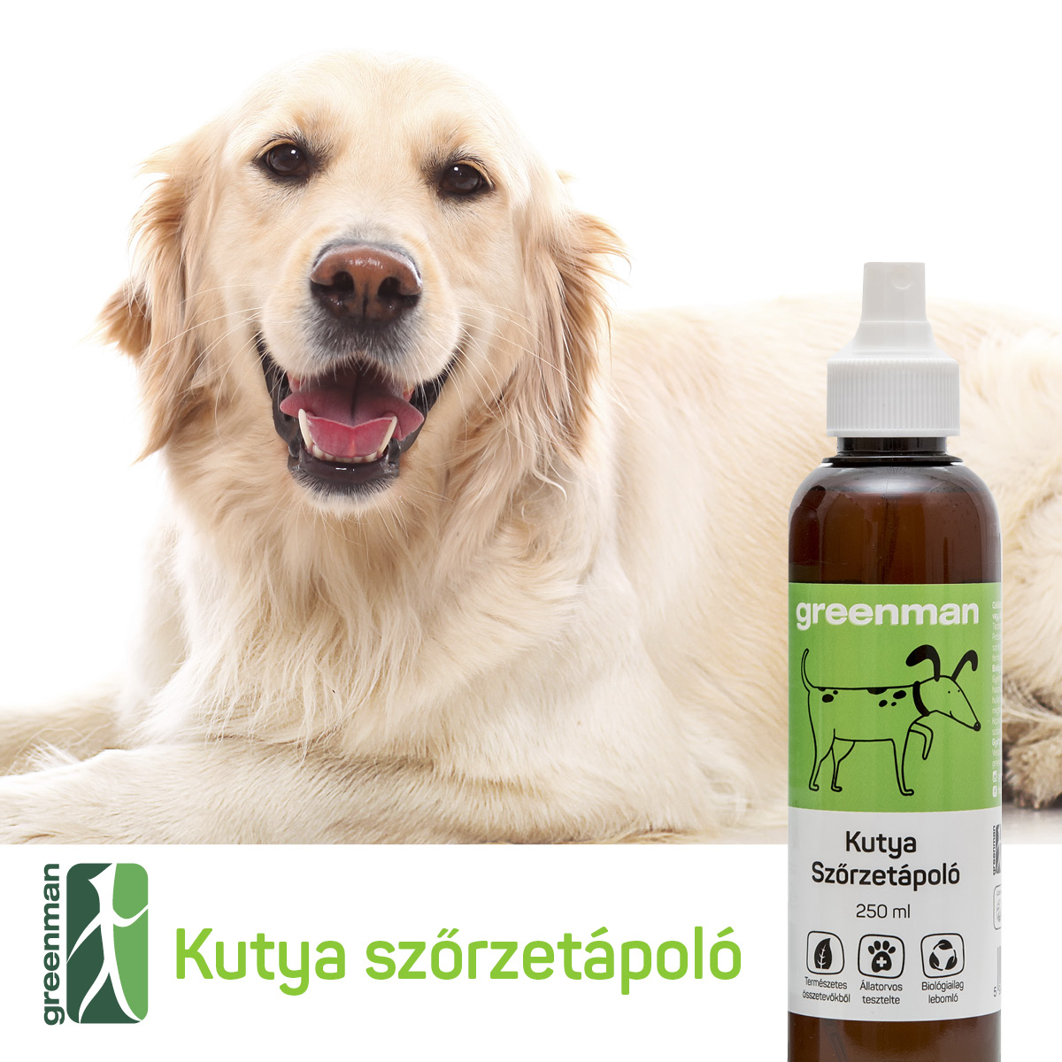 1200px_greenman_kutya_cica7 Greenman Kutya Szőrzetápoló 250ml - Image 1