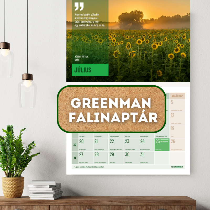 Greenman falinaptár Greenman falinaptár