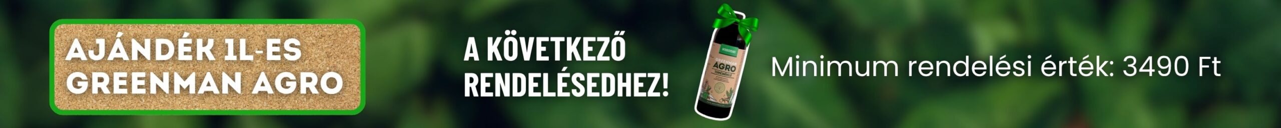 Ajándék 1L Greenman Agro – őszi kampány